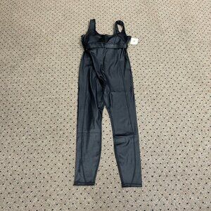 Fabletics Khloe Edit motion 365 jumpsuit Large Black Shine NWT